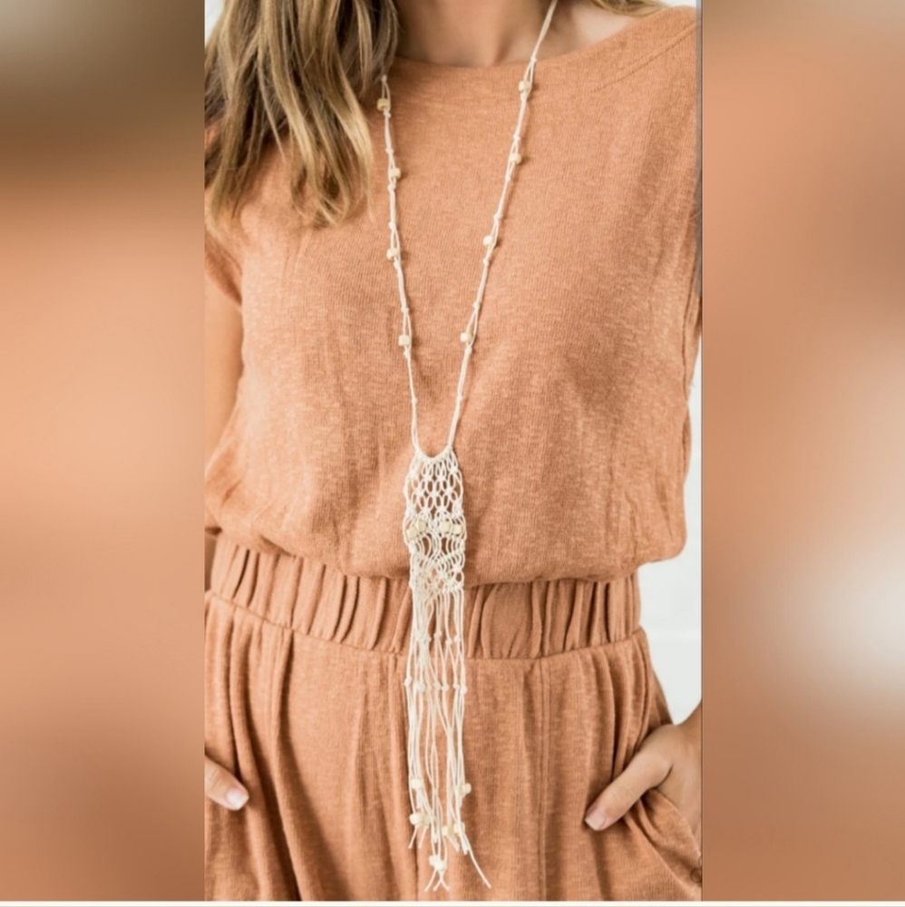 Paparazzi Macrame Majesty Necklace & Earrings Set NWT